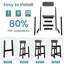 Ensemble de 2 chaises simples et modernes en PEHD pour l'extérieur-1138086405