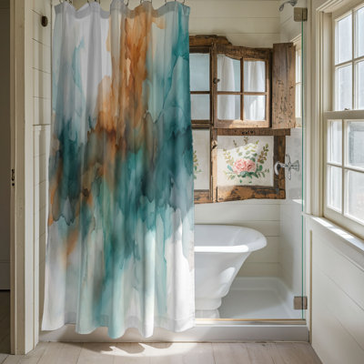 Florjan Marble Shower Curtain