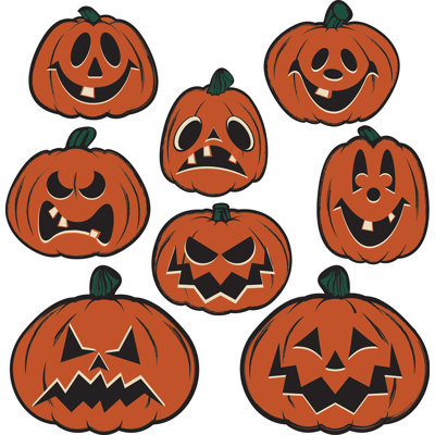Découpes de citrouille d'Halloween rétro