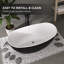 Baignoire autoportante Fslefay 60'' en acrylique noir, avec trop-plein et bonde clic-clac.