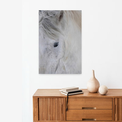 Art contemporain abstrait cheval blanc