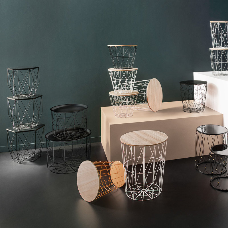 Berard Tray Top Frame Nesting Tables, Black