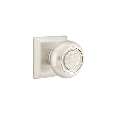 Ensemble de faux boutons Emtek avec rosette Quincy et bouton Belmont