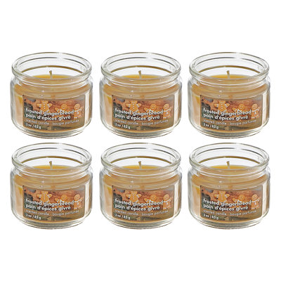 Bougie en pot parfumée 3 oz (pain d'épices givré) - Ensemble de 6