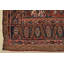 Tapis rouge rétro en laine noué à la main 4 pi 1 po x 10 pi 4 po Tribal Vintage