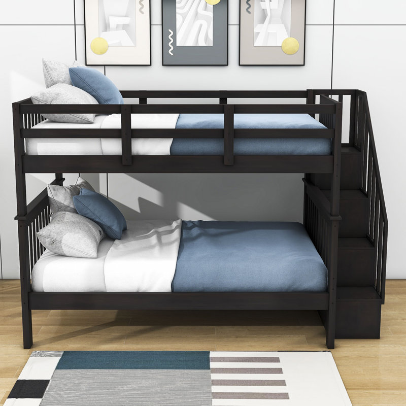 Dilayla Kids Full Over Full Bunk Bed, Espresso