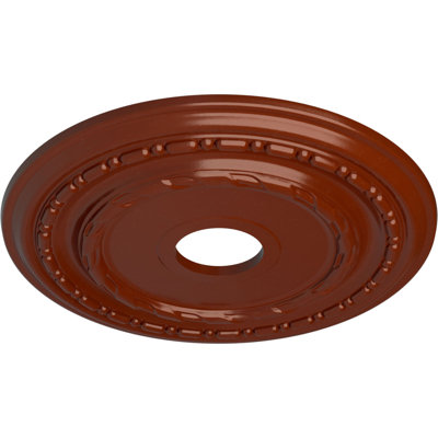 Endurathane Dublin Ceiling Medallion, 17 7/8"OD x 3 5/8"ID x 1 1/4"P (Fits Canopies up to 5 1/8"), Hand-Painted Firebrick Finish