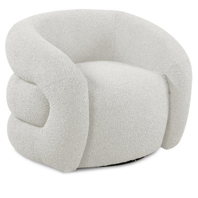 Roxbury Boucle Fabric Swivel Accent Chair