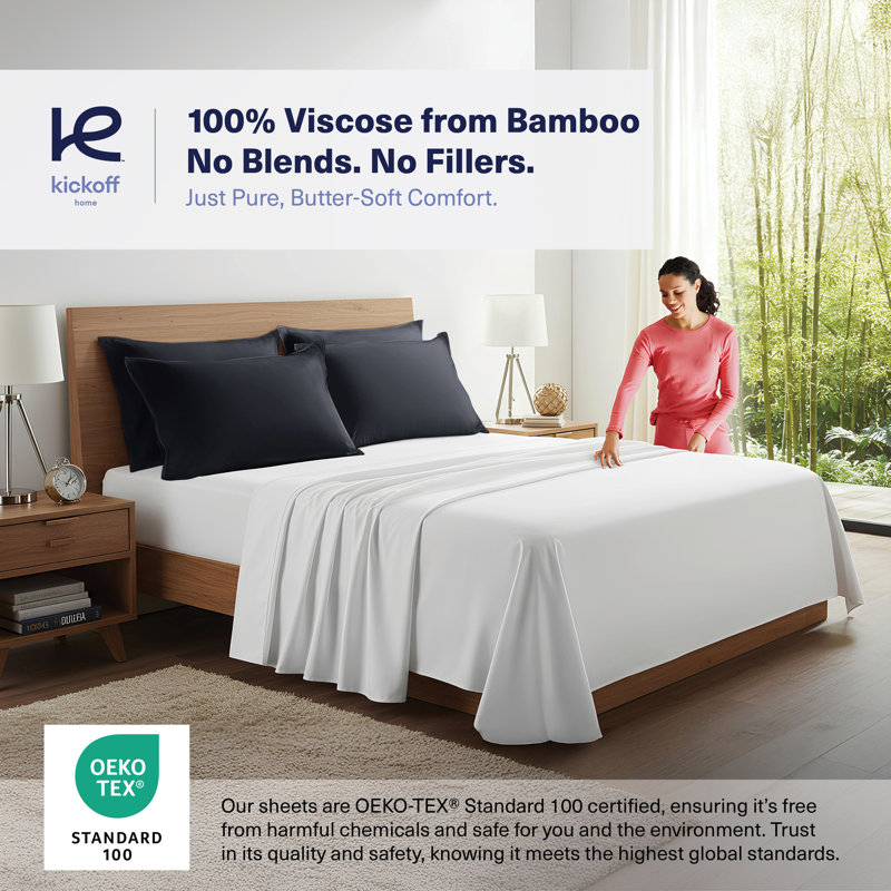 100% Viscose from Bamboo Pillowcases Only, 300 Thread Count, Hidden Zipper, Cooling Breathable, Bedding Pillow Covers for Hot Sleepers - Gift-Ready Packaging, PACK OF 2 (Black)