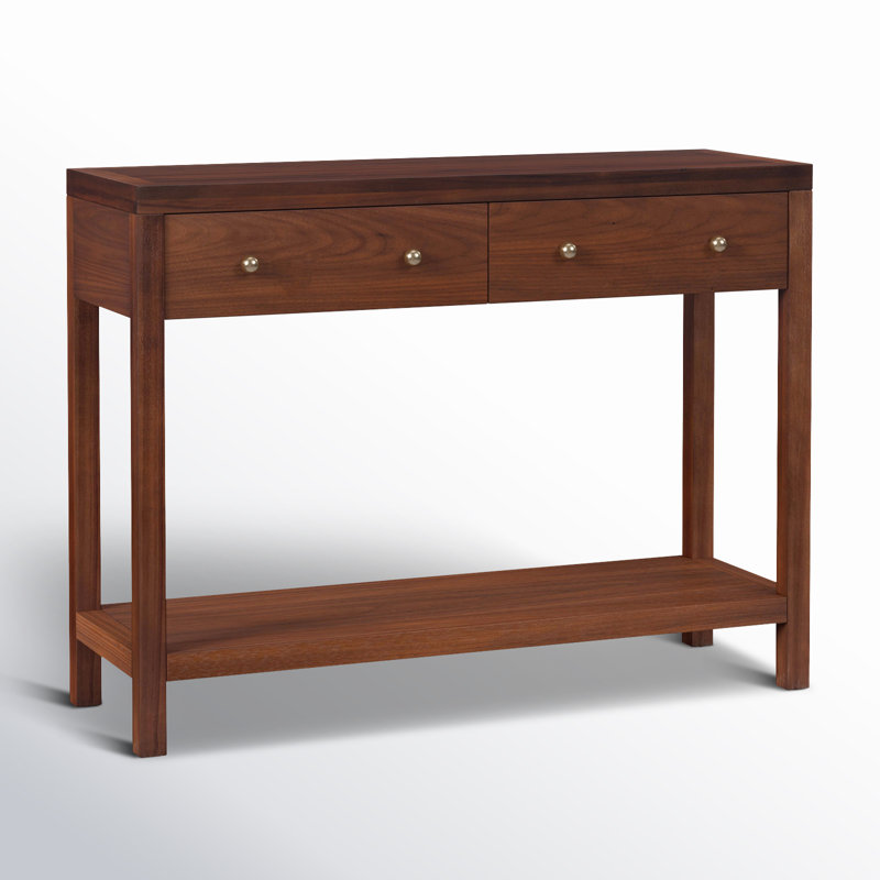 Nora 2 Drawer Console Table, Walnut