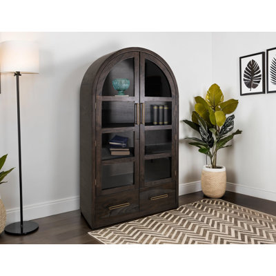2 Drawer & 2 Glass Doors, Cabinet by Gracie Oaks