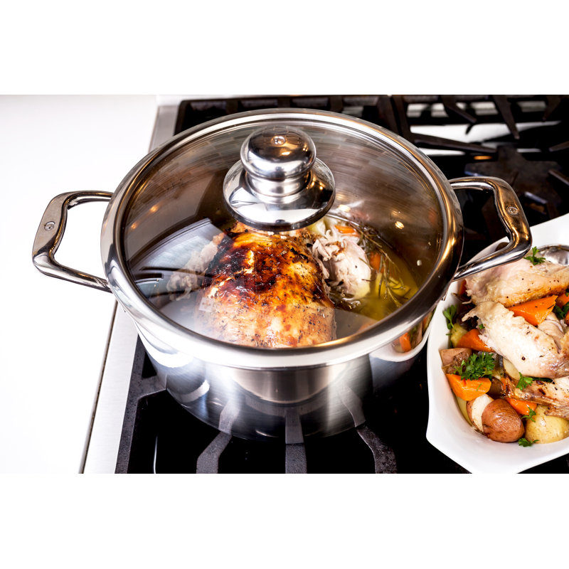Swiss Diamond Premium Clad Stock Pot w/Lid, 6.7 quarts