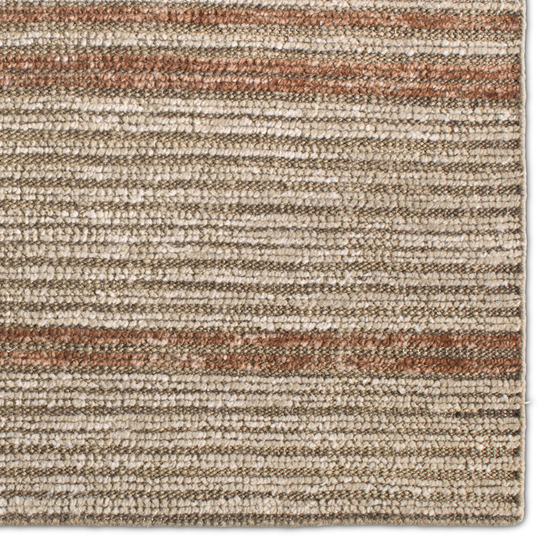 Jaipur Living Julisa BEZ07 Handknot Striped Tan/Brown Area Rug (10'X14'), Rectangle 10' x 14'