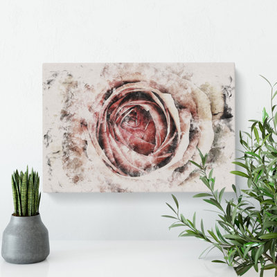 Pink Rose Flower Vol.3 - Wrapped Canvas