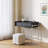 Modern Vanity Table with Drawers, Black Wood Grain