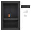 Niche de douche prête à poser 16 po x 24 po, organisateur à double tablette, niche carrée encastrée murale encastrée, niche de rangement scellée à savon moderne pour salle de bain, noire