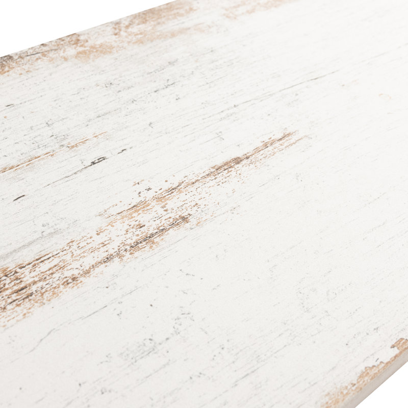 Retro 8" x 24" Porcelain Wood Look Wall & Floor Tile, White