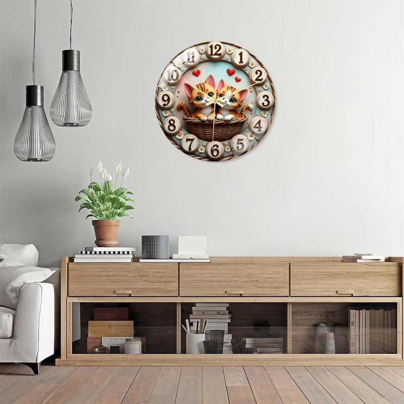 Horloge murale en verre 16 po