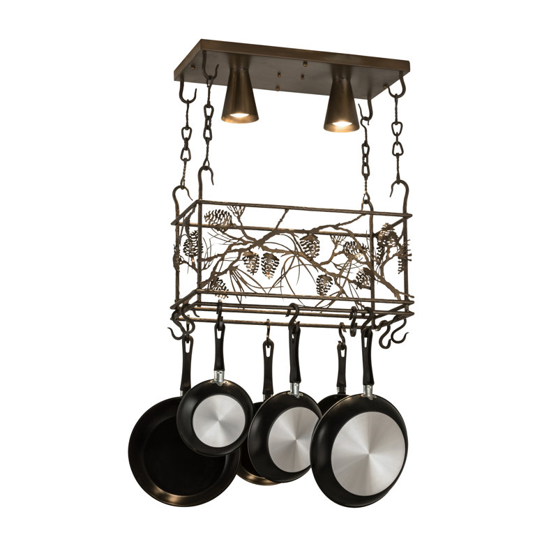 Whispering Pines Handcrafted Hanging Pot Rack