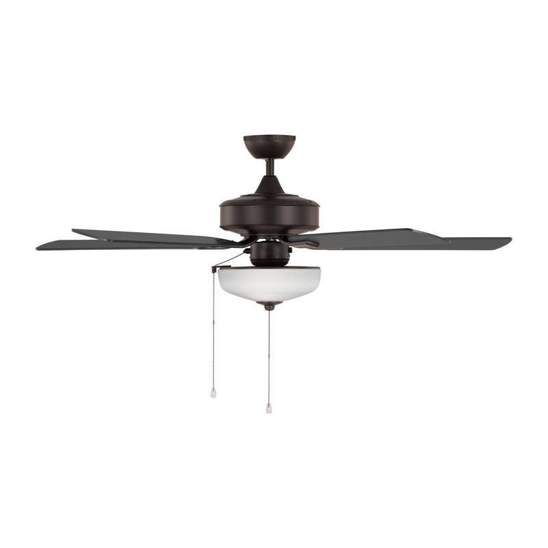Ventilateur de plafond de 52 po avec éclairage à DEL, Bronze / noyer américain, Bronze