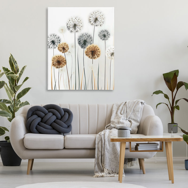 Rustic Dandelions croissance toile, design par Creative Studio, H 48 po x l 36 po
