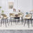 Set of 2 Velvet Bar Stools with Black Iron Legs, Modern Kitchen Island Counter Height Stools-1266025571