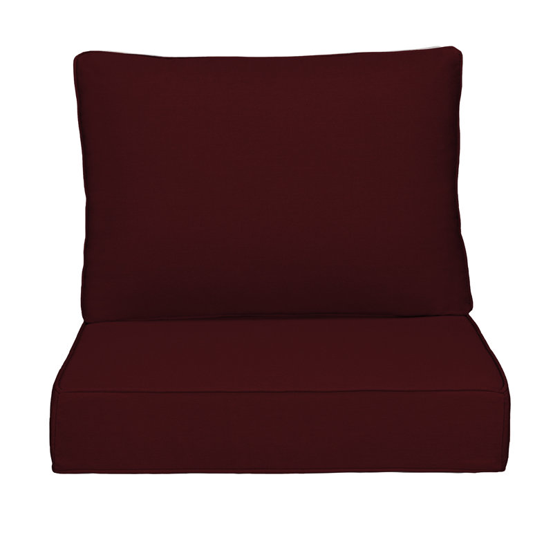 Jakailyn Outdoor 4.9'' Seat / Back Cushion, Dark Red