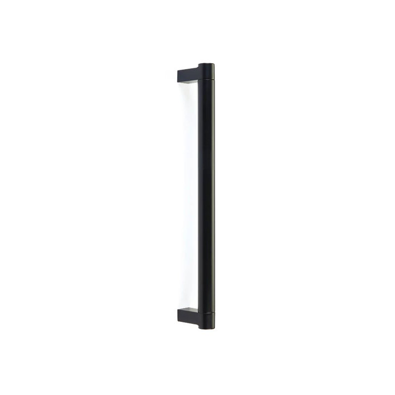Emtek Select Appliance Pull Rectangular Stem & Smooth Bar, (GBTB), 18", Flat Black