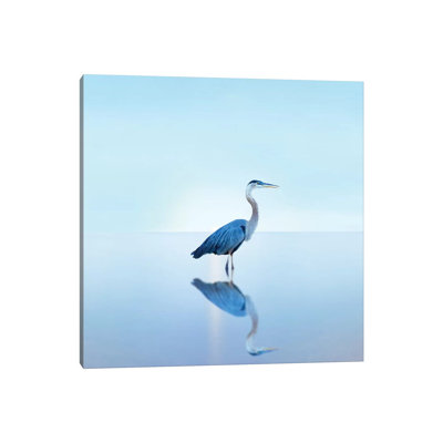 Beachscape Heron II by James McLoughlin - Wrapped Canvas Print