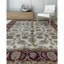 Tapis ivoire et rouge noué à la main de haute qualité