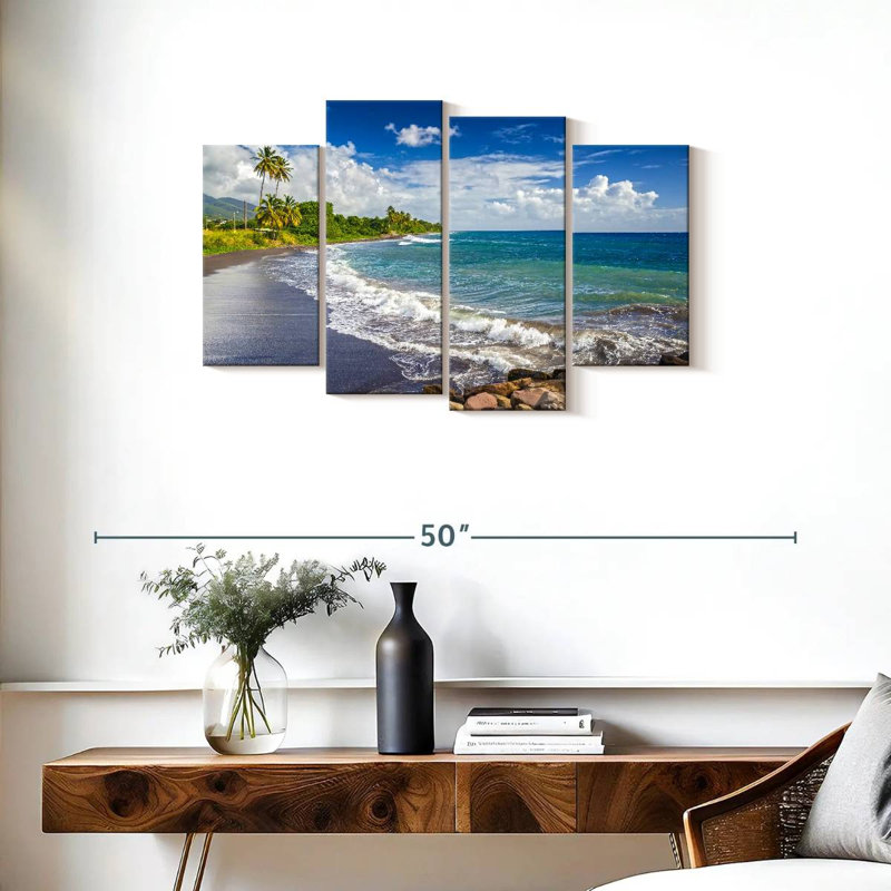 Île de sable noir Lynelle St Kitts, H 22 po x l 36 po