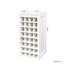 Armoire à vin modulaire 32 32 lignes, finition, lignes simples, P 15,55 po x l 17,67 po H 35,3 po, panneau de particules et conception droite foncée