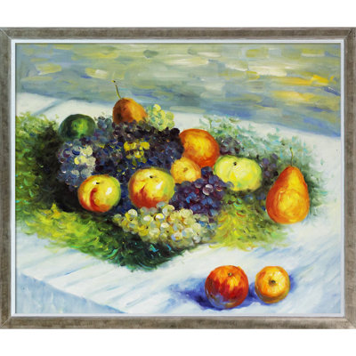 " Pears And Grapes " by Claude Monet Painting Print