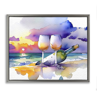 Coastal Cheers avec cadre flottant à vin, design par Shelly Craig