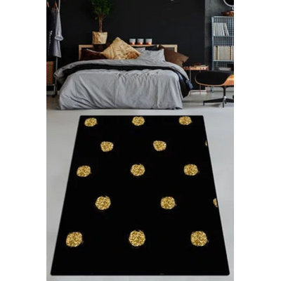 Tapis antidérapant de qualité supérieure, 4,9 x 7,9 pieds, 100% polyester, hauteur de poils de 0,4 po | Antibactérien, lavable à la machine, facile d'entretien | Parfait pour le salon, la chambre à coucher et le bureau, conception douce et durable