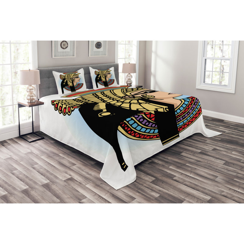 Adonias Black/Yellow Microfibre Bedspread Set, 220 x 264 cm