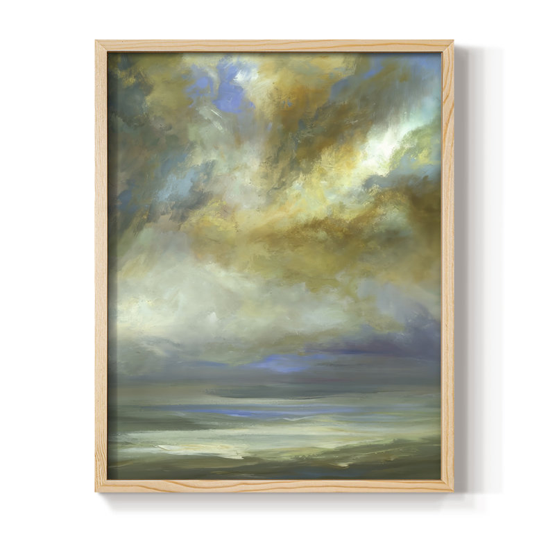 Breaking Clouds, reproduction encadrée - bois massif, Naturel, H 11 po x l 9 po