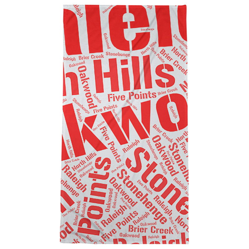 Bath Towel, Red, Raleigh, Microfiber