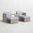 Morland 5 Piece PE Rattan Sectional Seating Group with Cushions-1951172980