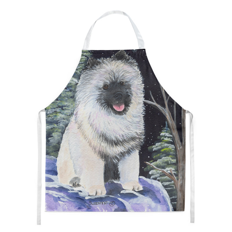 Tablier keeshond starry night