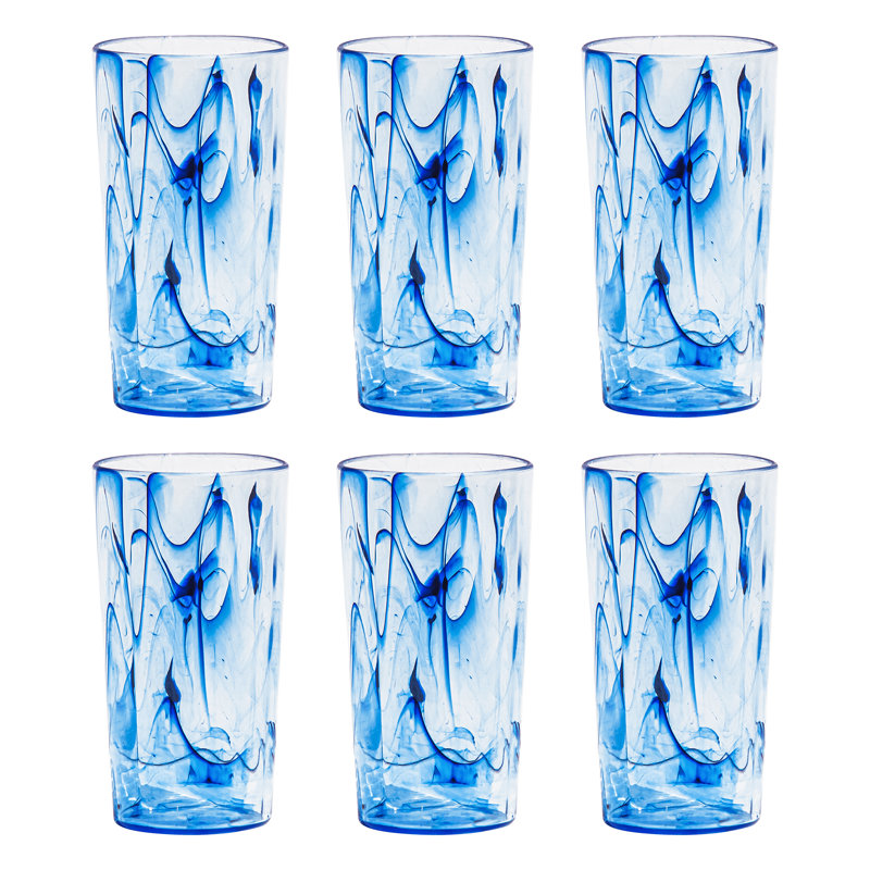 Verres à boire en acrylique Zigler Swirl - Bleu - 23 oz, 23