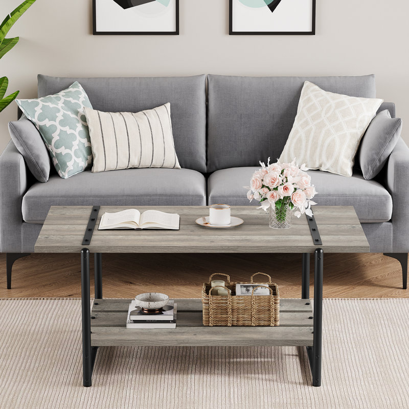 Coffee Table, Gray / Black, Gray