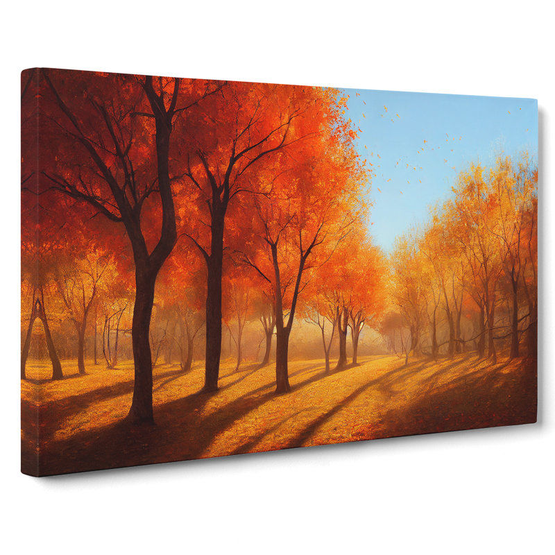 Mesmerising Autumn Forest - Wrapped Canvas, 50cm H x 76cm W x 3cm D