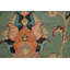 Tapis vert kazak à motif floral et teinture vert 8 x 10