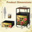 Table de chevet 2 tiroirs avec station de charge, table de chevet avec ports USB et amp; Table de chevet noire Outlets