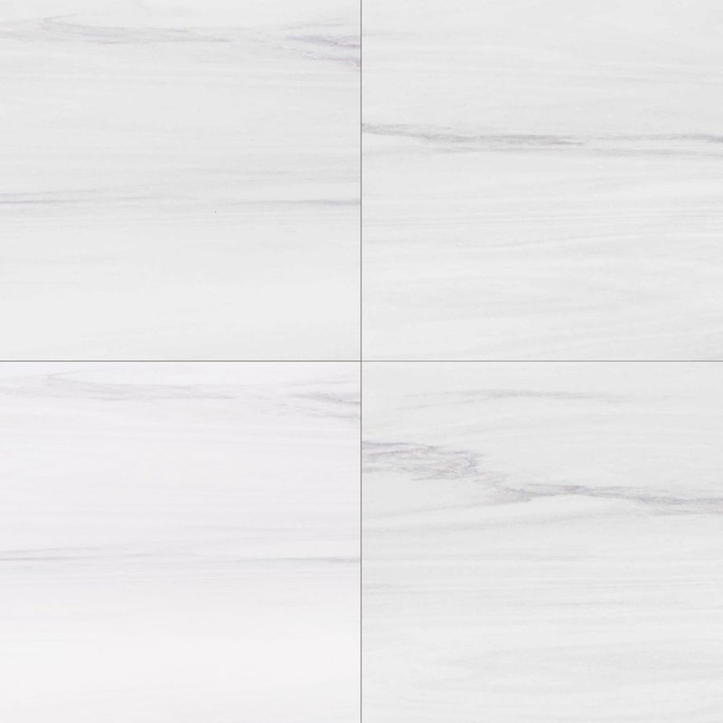 Carreau de sol et de marbre aspect marbre Dolomite 13 po x 13 po Soho, Blanc