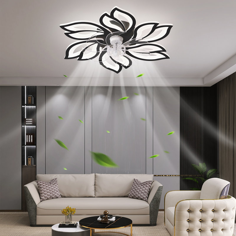 Firsdon 7 - Blade Dimmable LED Ceiling Fan with Remote Control and APP, Black