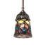 Mini-luminaire suspendu 4 po en plumes de paon Tiffany