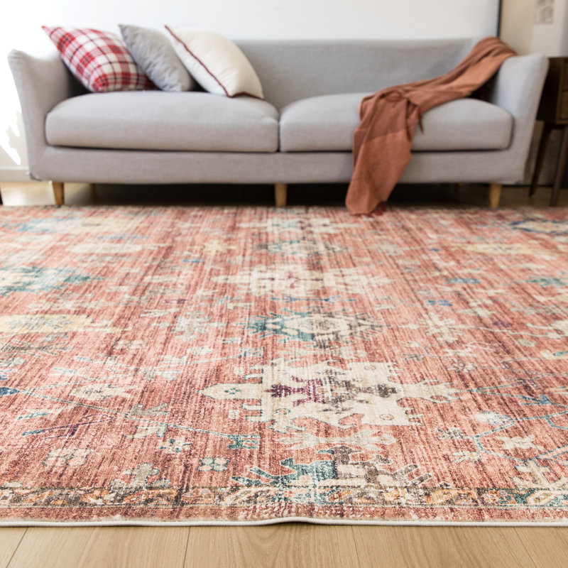 Tapis lavable à la machine Cassella Sunset Oushak, Rectangulaire : 7 pi 9 po x 9 pi 9 po
