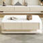Table basse rectangulaire en bois manufacturé blanc